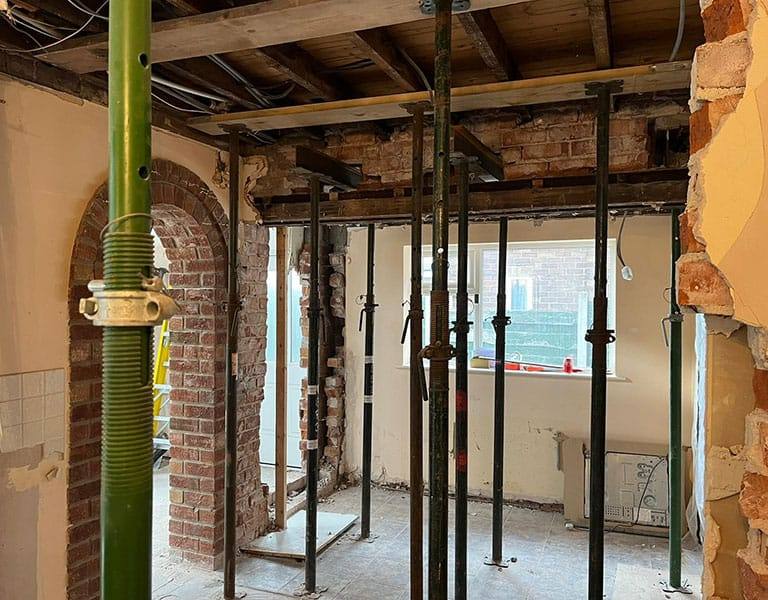 Open-Plan Knock-Through, Sale — Structural alterations and RSJ beam installation photograph 2