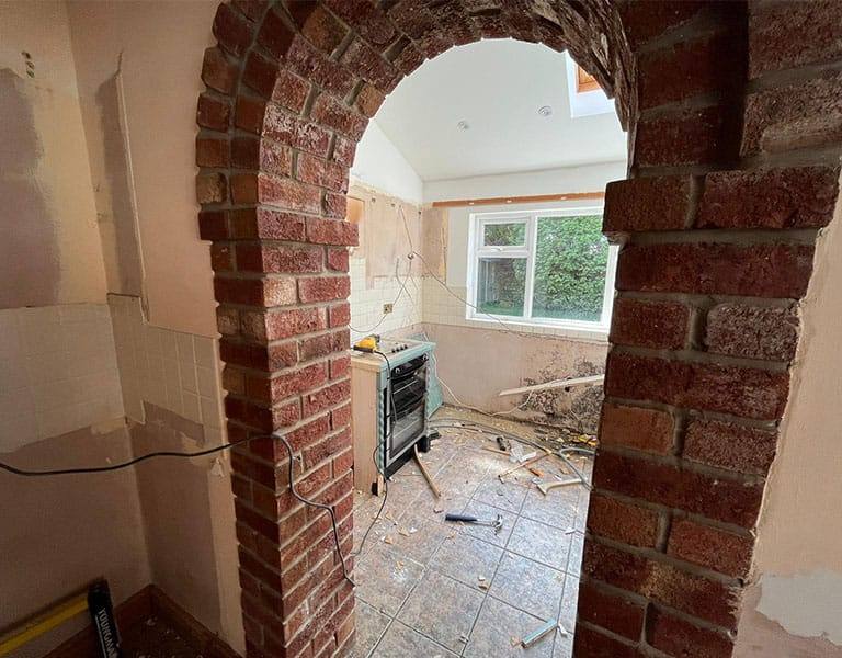 Open-Plan Knock-Through, Sale — Structural alterations and RSJ beam installation photograph 3