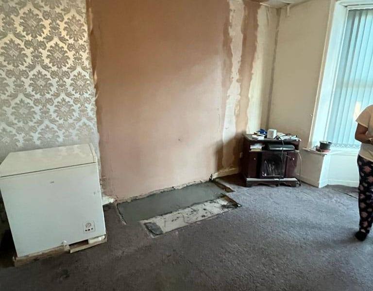 Chimney Breast Removal, Worsley — Chimney breast demolition and making good photograph 1