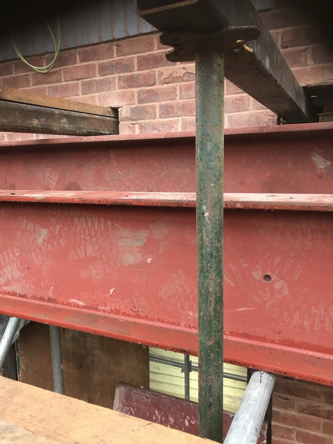 Structural steel beam supporting the extension — Rear Double Extension, Ellenbrook, Worsley