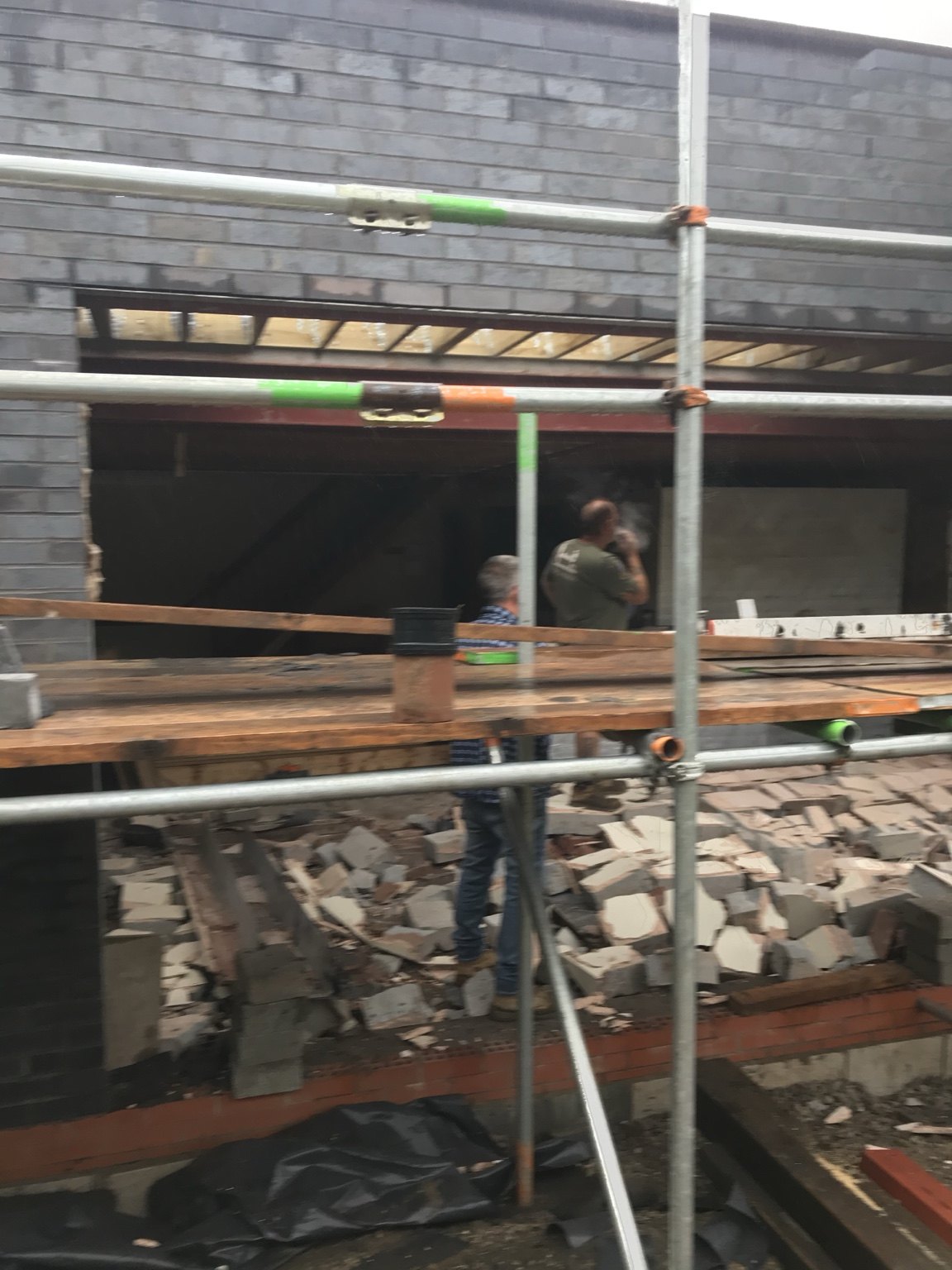 Rear double extension during masonry construction — Rear Double Extension, Ellenbrook, Worsley