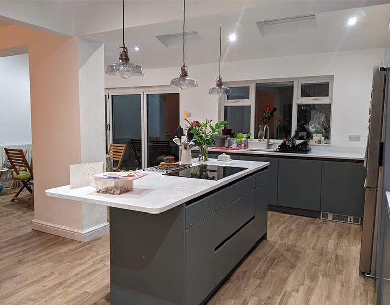 Open-plan knock-through and RSJ beam project in Sale and Altrincham