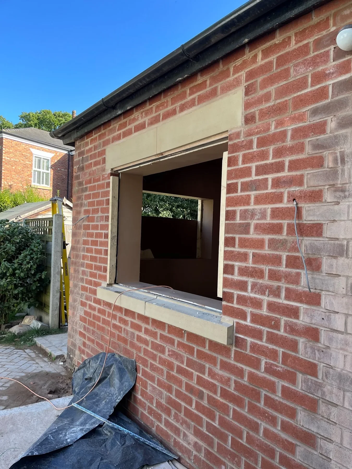 New window opening in external brickwork